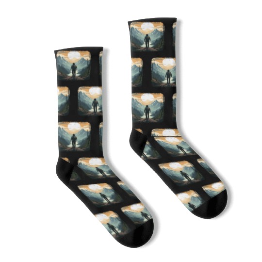 Forest nature trekking adventure Socks