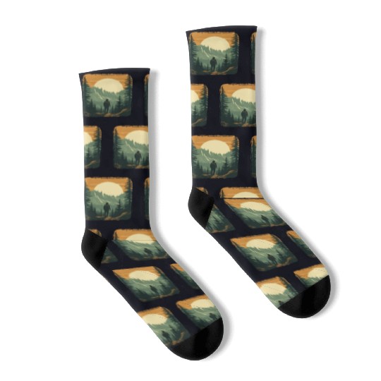 Forest nature trekking adventure Socks