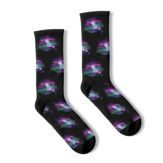 Music Space Cat Socks
