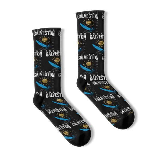 Galveston Island Texas Sailing Socks