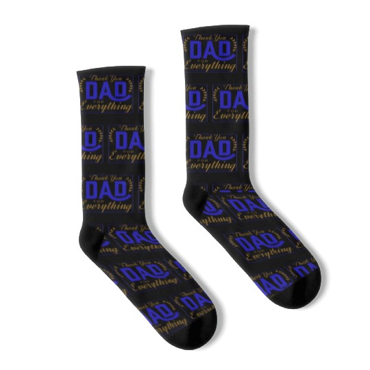 square design dad ever Socks