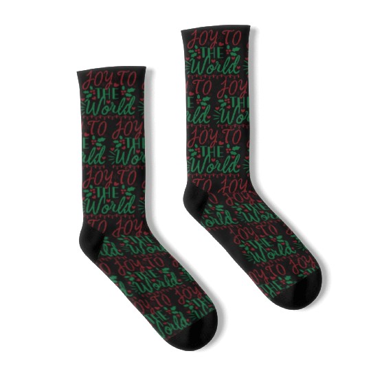 Joy To The World Christmas Socks