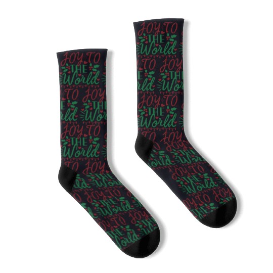 Joy To The World Christmas Socks