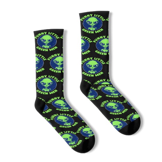 Alien, Aliens, UFO, UAP, Space Unknown Flight Socks