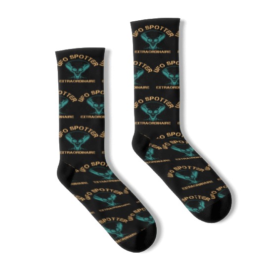 Alien, Aliens, UFO, UAP, Space Unknown Flight Socks