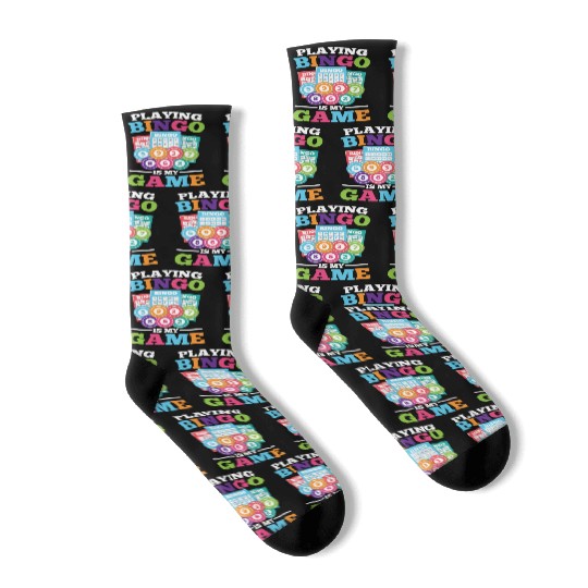 Playing Bingo Is My Game for a Bingo Player Socks
