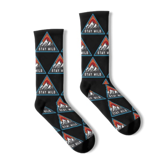 Stay Wild Mountain Design - Embrace Adventure Socks