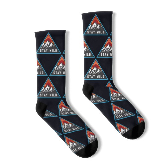 Stay Wild Mountain Design - Embrace Adventure Socks