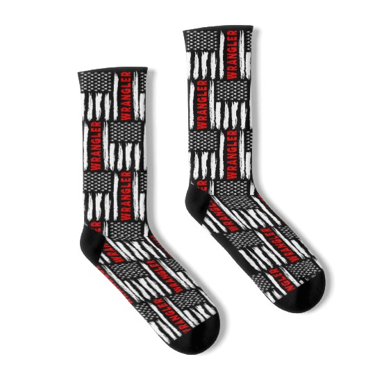 American Flag Wrangler Us Usa Flag Patriotic Socks
