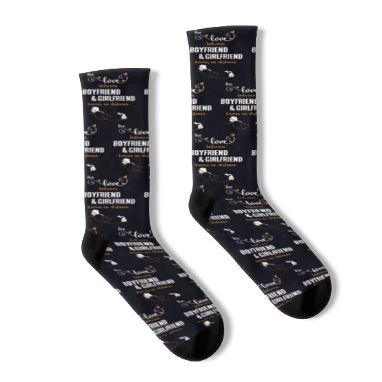 Love Between BF And GF Alaska To Michigan Gift Socks