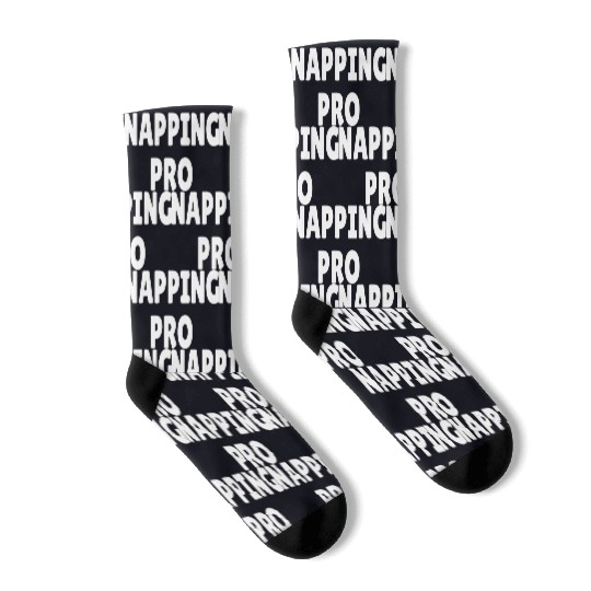 Napping pro, funny napping slogan Socks