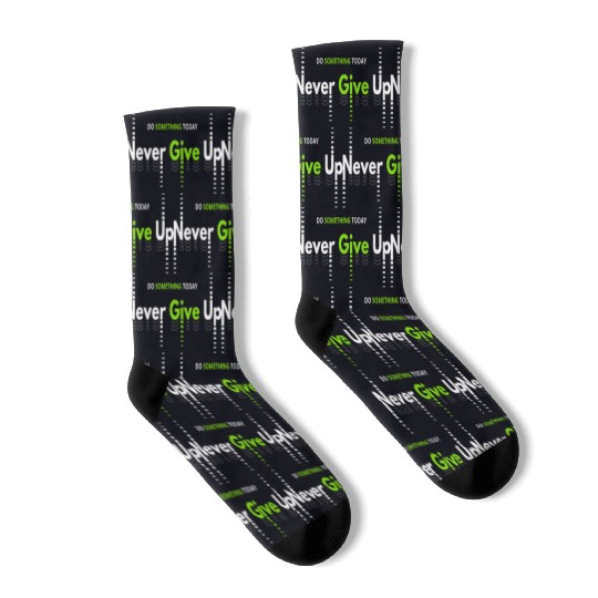 Men's And Women's Print Do Something Today Socks