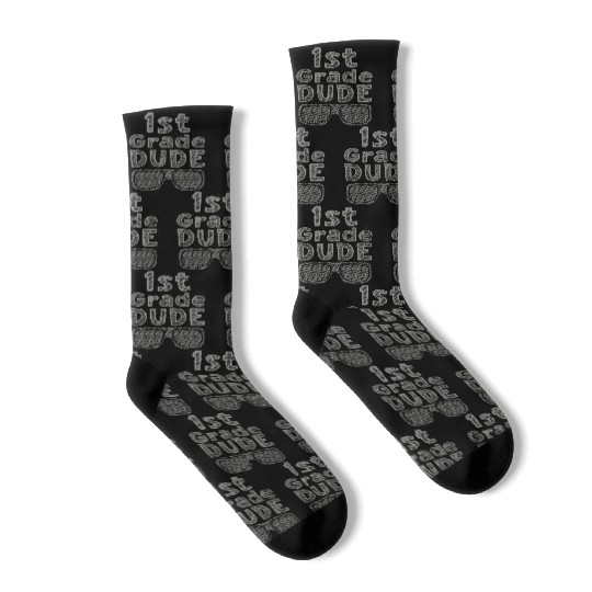 Kindergarten Teacher Funny Student 1st Graduation Socks
