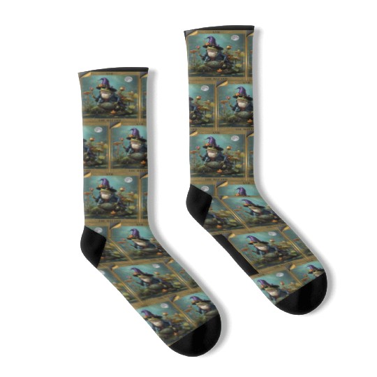 he Wizard Comfort Colors Oversized Socks, Frog Ta