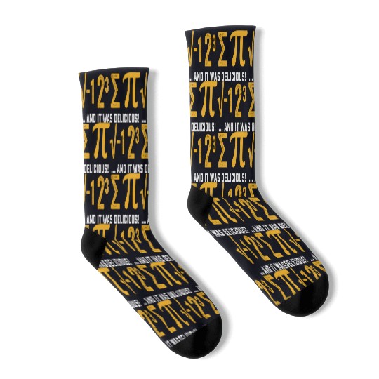 I Ate Some Pie And It Was Delicious Pi Day Math Socks