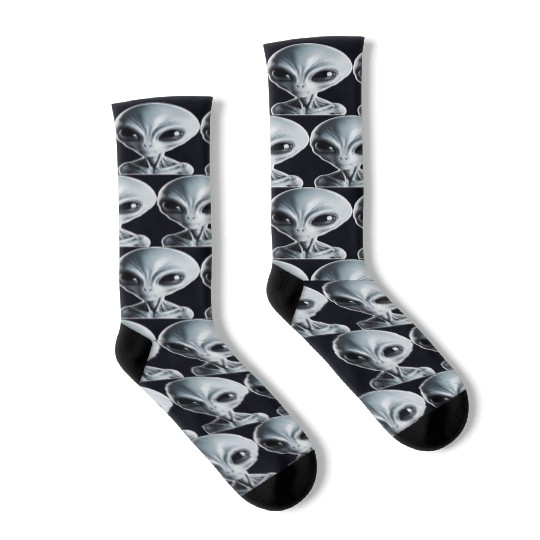 Grey Alien Socks