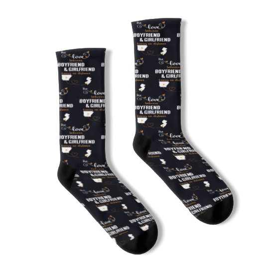 Love Between BF And GF Arkansas To New Jersey Gift Socks