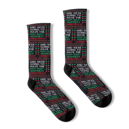 Merry Christmas Funny Ugly Christmas Sweater theme Socks