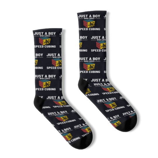 Just A Boy Who Loves Math & Speed Cubing Socks
