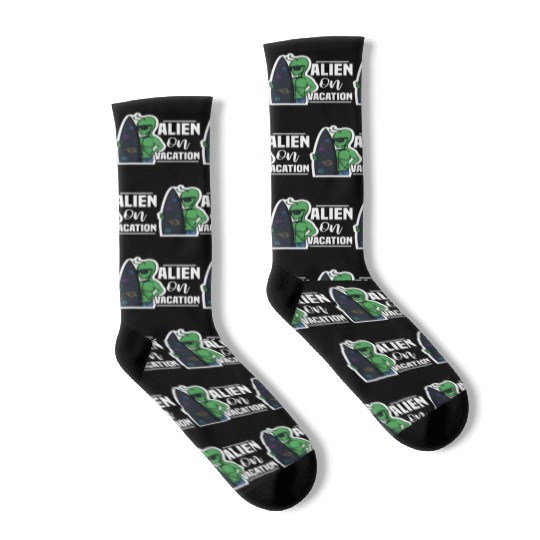 Alien, Aliens, UFO, UAP, Space Unknown Flight Socks