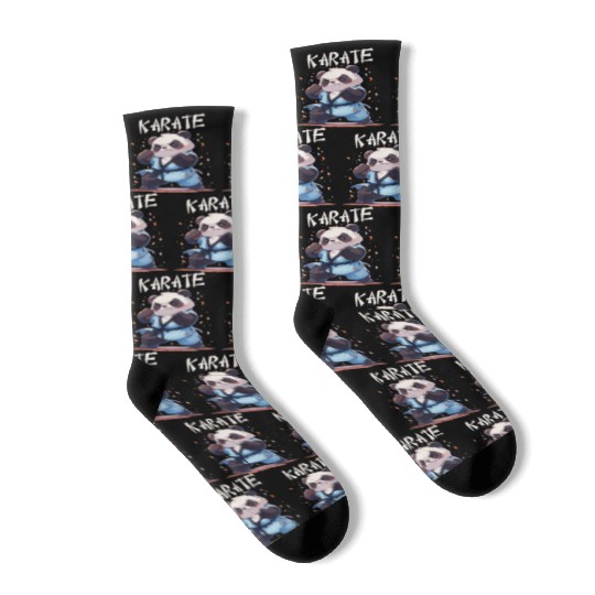 Funny Japanese Karate Panda Kawaii Karateka Socks