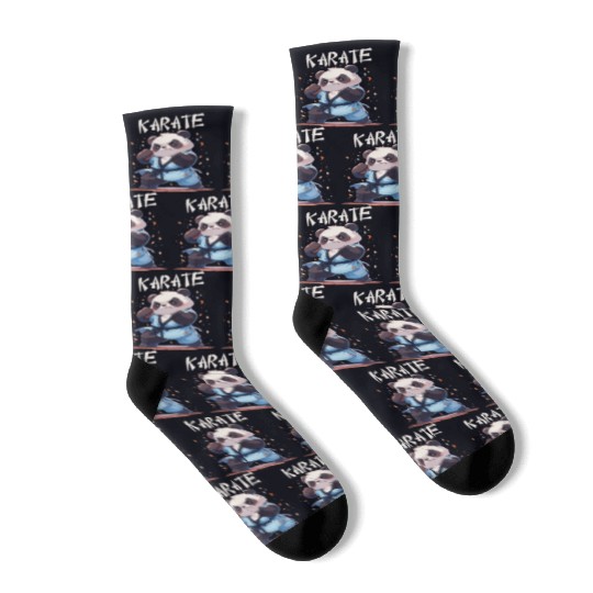 Funny Japanese Karate Panda Kawaii Karateka Socks