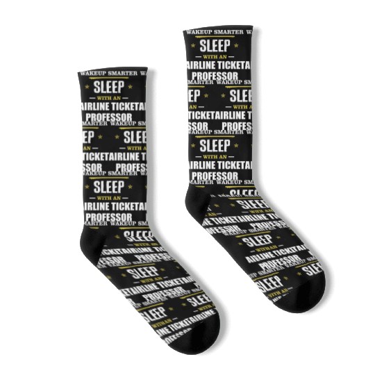 Wakeup Smarter Sleep WIth Airline Ticket Agent Socks