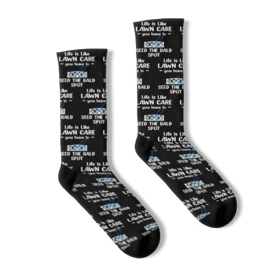 Life Is Like Lawn Care Funny Gardening Landscaper Socks