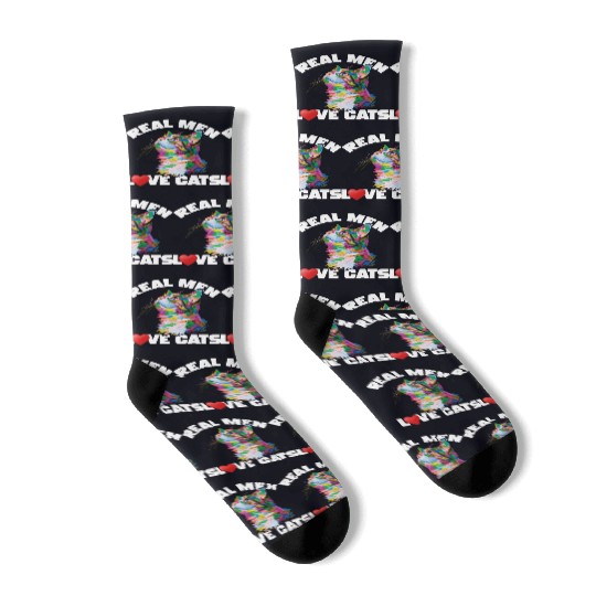 Real Men Love Cats Socks