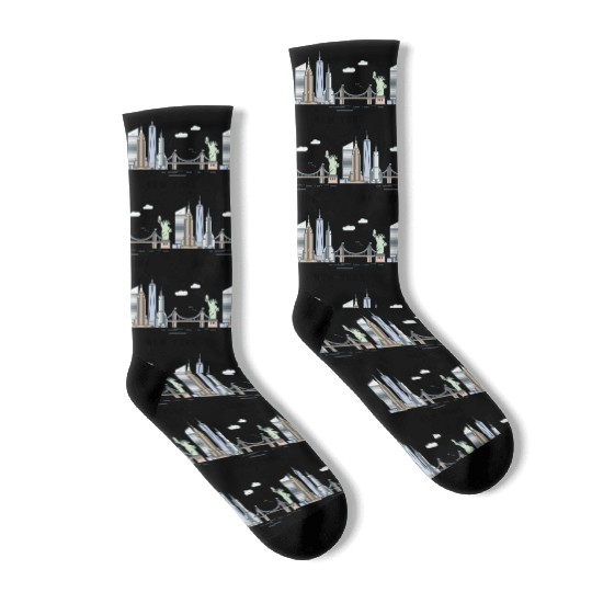 New York City SKYLINE Socks