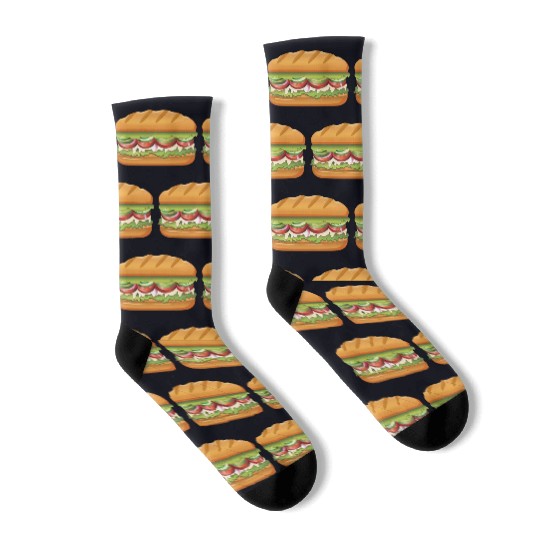 Subway Sandwich Design Socks