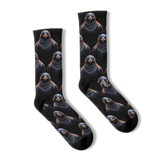 Eagle Caged Thunder: A Heavy Metal Eddie Socks