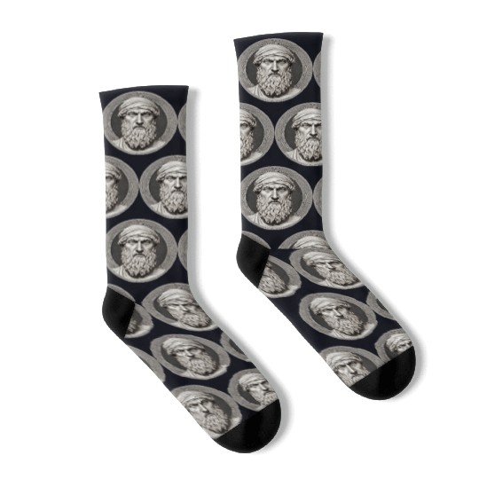 Pythagoras Greek Mathematician Artwork Socks