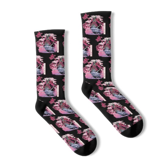 Skeleton Samurai Japanese Streetwear Harajuku Japa Socks