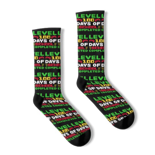 Level 100 Days Of School Completed Socks