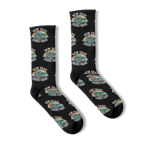 new year cruise squad 2024 boat cruise lovers gift Socks