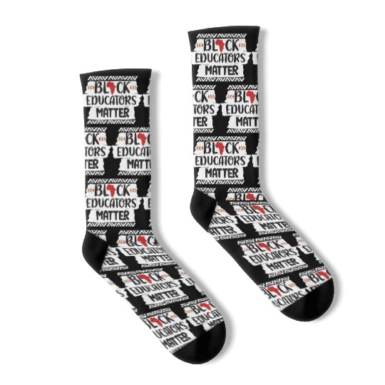 Black Educators Matter African History Teacher Men Socks
