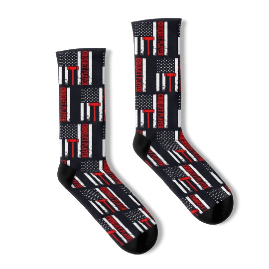 Croquet Player US Flag Croquet Player Socks
