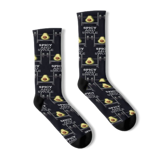 Spicy and Swole Avocado Gym Socks