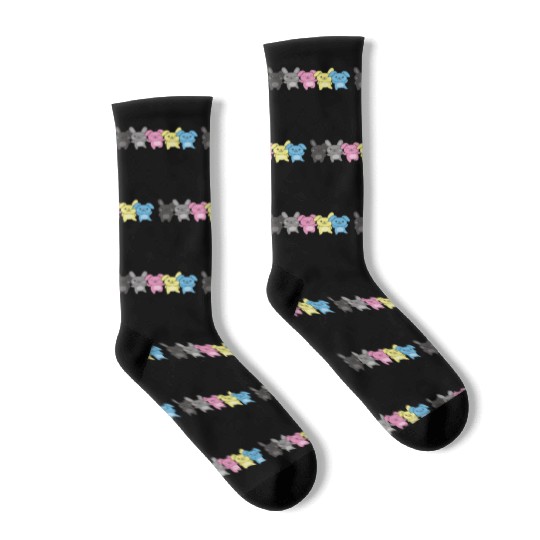Polygender Flag Pride Lgbtq Bunny Socks