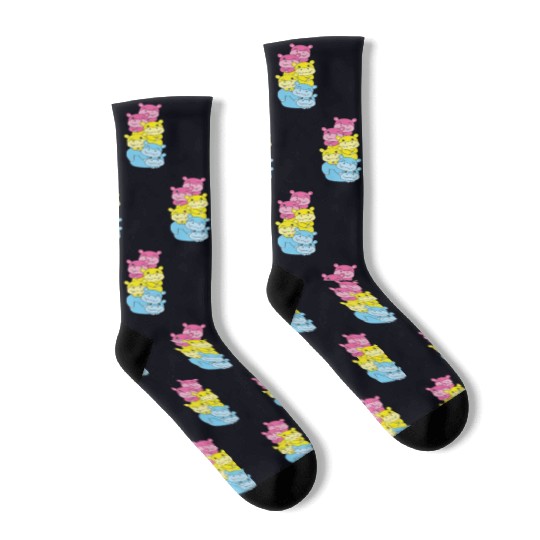 Pansexual Flag Pride Lgbtq Cute Hippo Socks