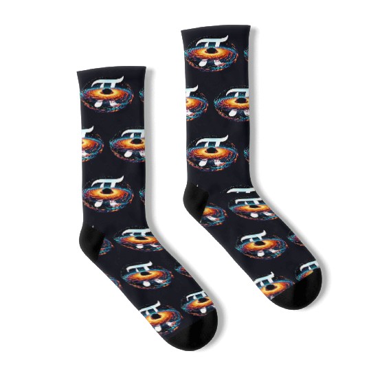Funny Pi Day 2024 3,14 Pi Number Symbol Math Socks