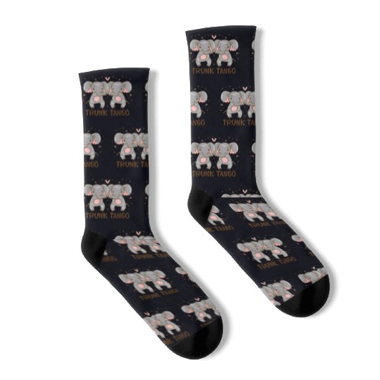 Dancing Elephants: Trunk Tango Socks
