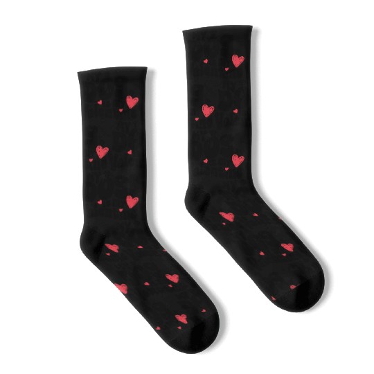 "My dog is my Valentine" / V-Day Socks