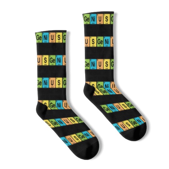 GENIUS Funny Periodic Table Socks
