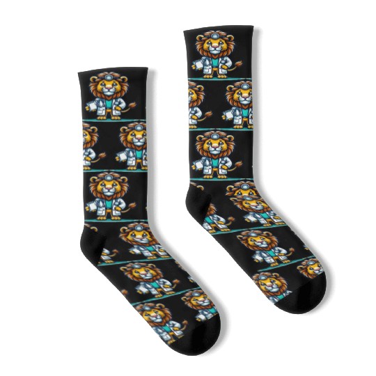 Cute Lion Doctor Socks