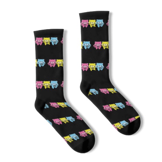 Pansexual Flag Pride Lgbtq Cute Red Panda Socks