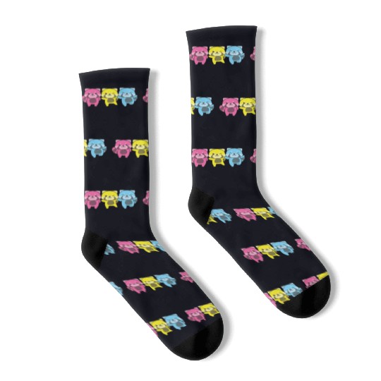 Pansexual Flag Pride Lgbtq Cute Red Panda Socks