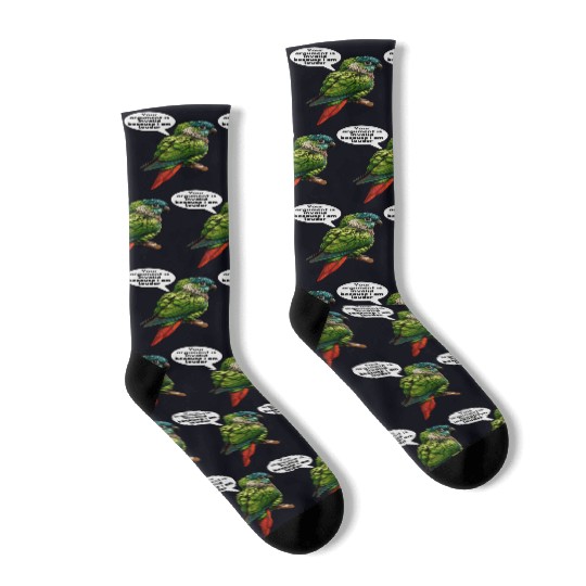 Green Cheek Conure Meme Funny Conure Parrot Socks