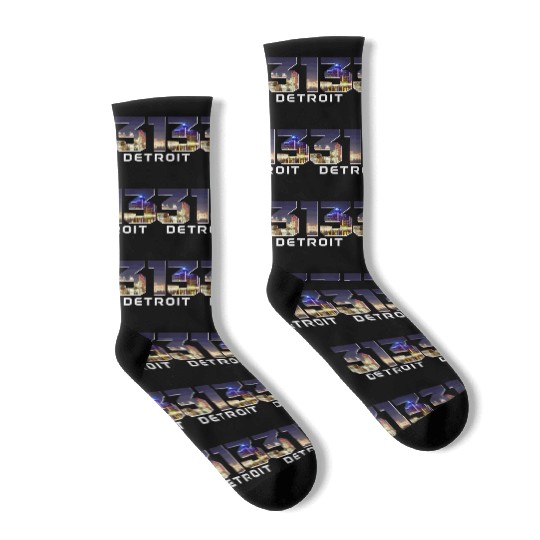 Detroit Michigan Motor City USA Socks